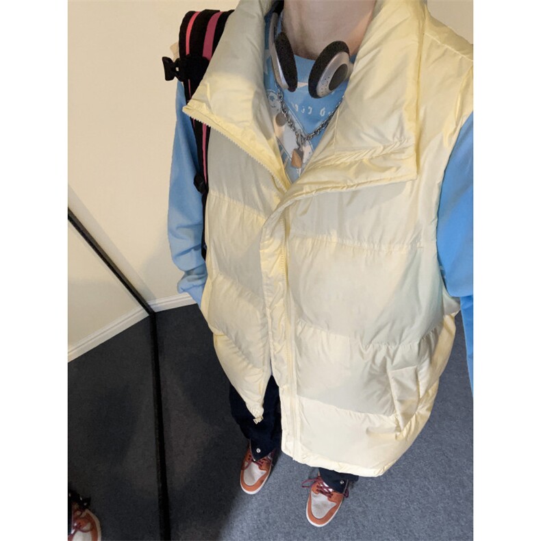 冬季羽绒马甲光板纯色休闲加厚保暖男女同款B7604-P100【特价】,男装棉衣,电商A007
