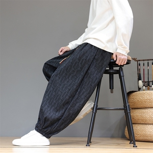 2025秋冬风 灯芯绒复古灯笼裤宽松束脚 超大码M-9XL 2538-P65图片