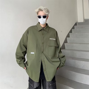 2025春新款斜布料纯色简约长袖衬衣 CS645 P40图片