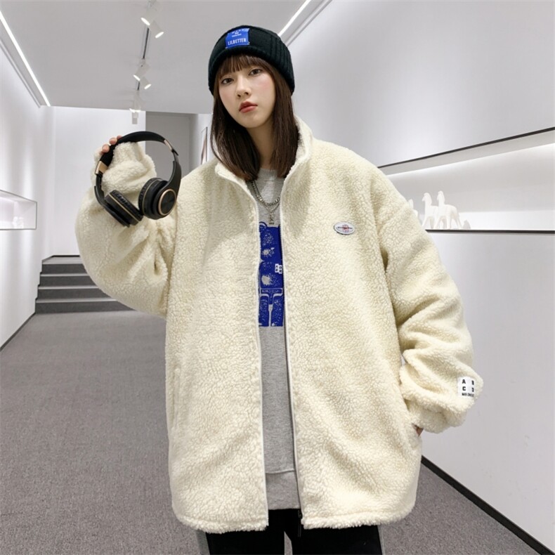 2026秋冬新款羊羔绒情侣开衫加绒外套109-1276-P105,女装短外套,星座109