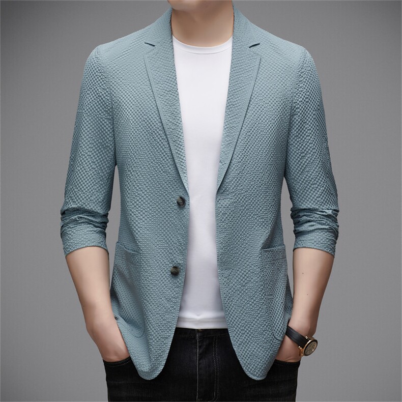 ZL-99126男式春夏新款长袖简约西服休闲商务便服西装防晒服图片