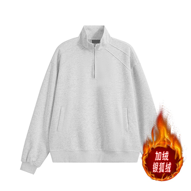 冬重磅450克加绒银狐绒设计感拉链套头立领外套AH907JR-P48，女装短外套，星座610B-1