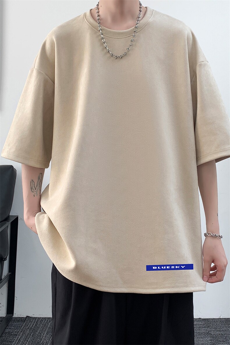 麂皮绒短袖t恤男大码半袖男JD82202-P25,男装T恤,电商A040