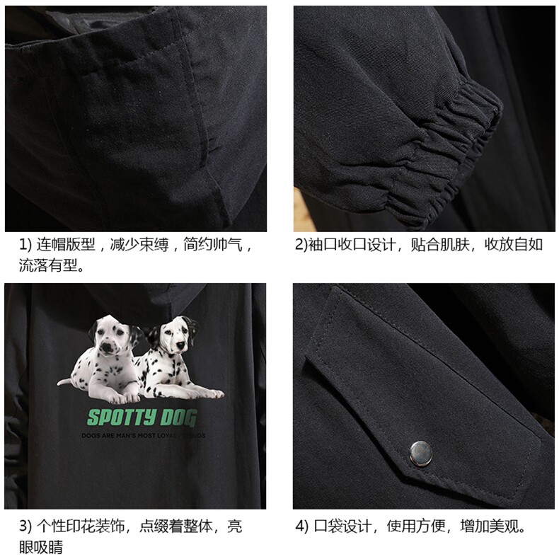 JK41263-P85纯棉连帽夹克男士大码工装男上衣外套砖墙挂拍,男装夹克,电商A040A