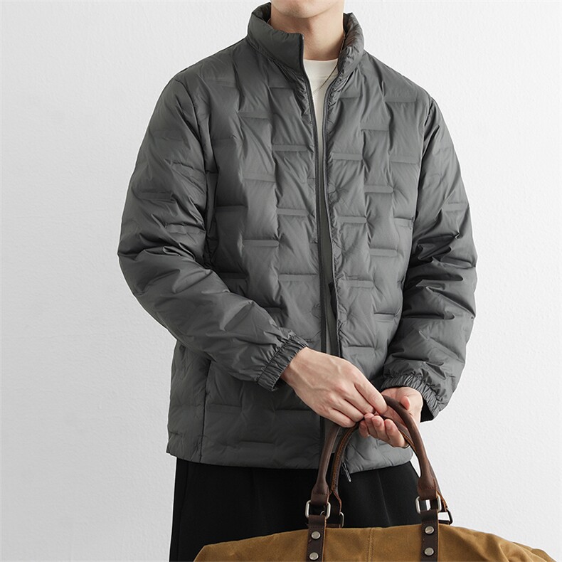 潮牌立领羽绒服男士2025冬季加厚保暖面包服休闲短款外套男装,男装羽绒服,星座914