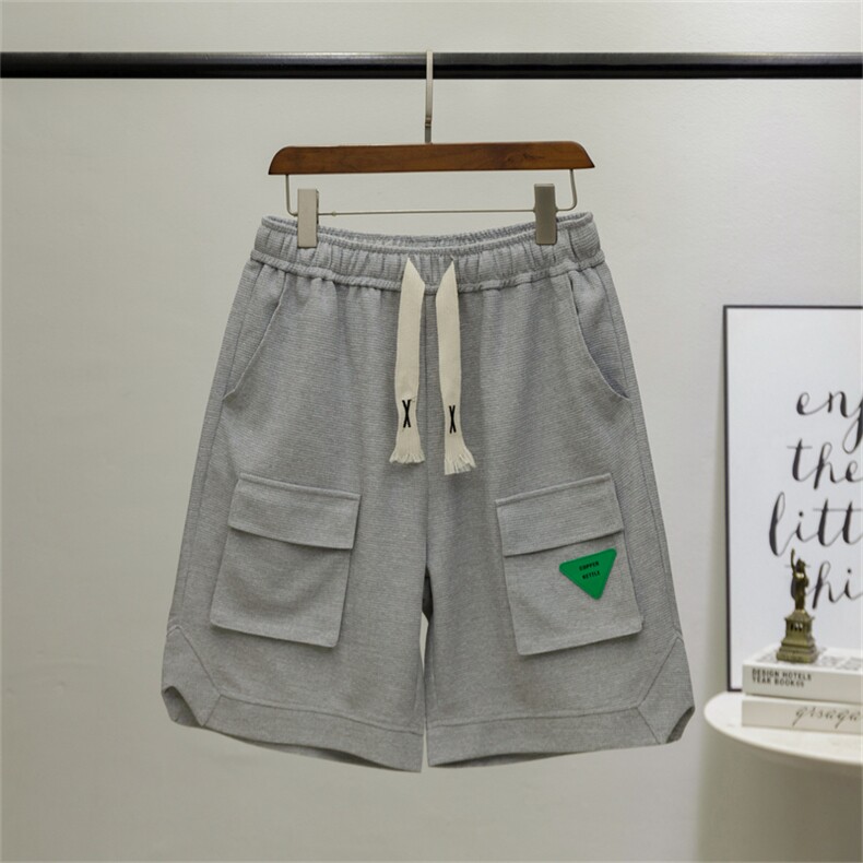 K6070/P35夏季新款立体多口袋工装松紧系绳短裤男大码中裤男裤子,男装牛仔裤,电商A141