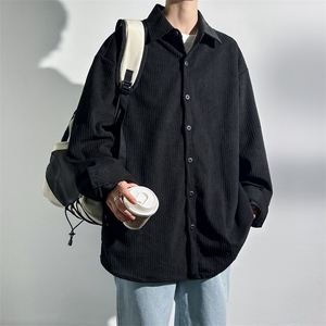光影墙灯芯绒长袖衬衫男秋季新款衬衣外套休闲上衣服3311-P55图片