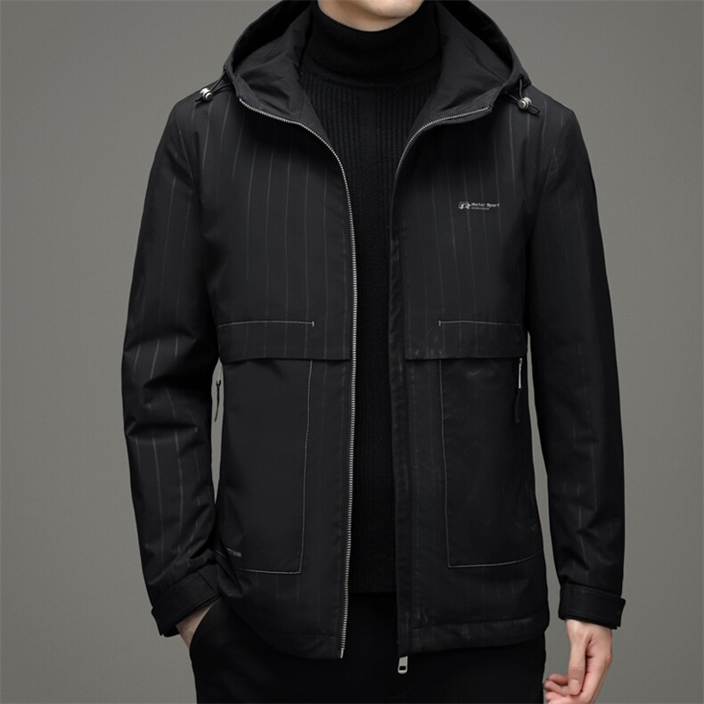 2023冬季新款休闲连帽羽绒服鹅绒外套中年男士潮流SKL83078-P230，男装羽绒服，电商B212（原钱塘6029）