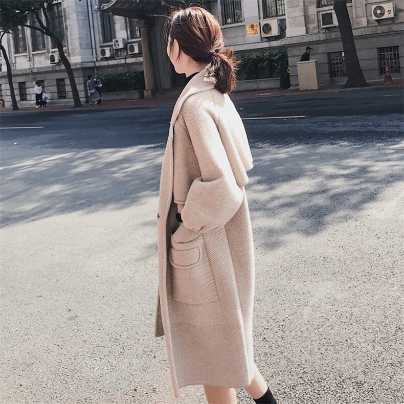 现货8511B-98902021新款人字纹毛呢外套女,女装毛呢外套,惟卡贝娜