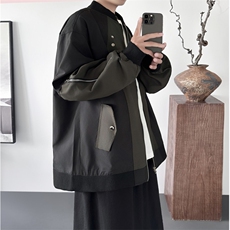 百搭撞色外套拼接棒球服夹克J47244-P80，男装夹克，星座1017