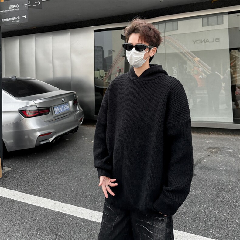 连帽毛衣男款2025秋冬季新款痞帅慵懒宽松针织衫外套MY620-P53,男装针织衫/毛衣,星座308B-2