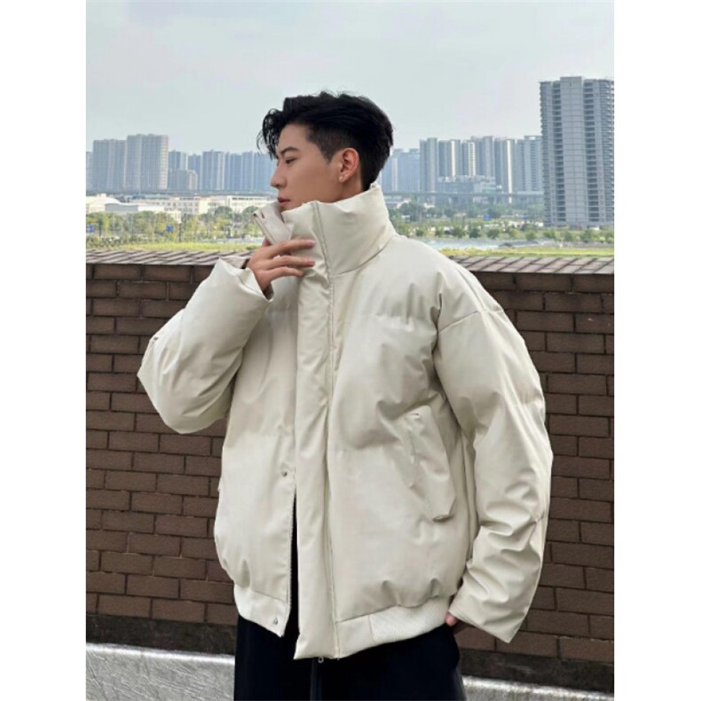 网图冬季哑光PU皮棉服加厚保暖棉衣D8808-特P65,男装棉衣,星座1213