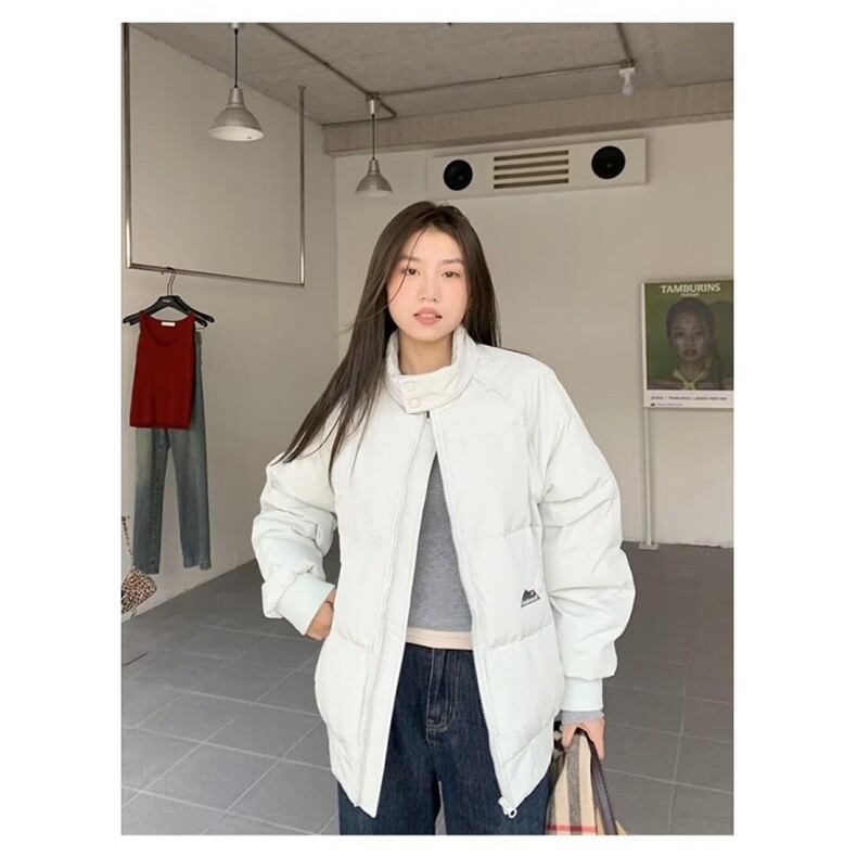 2025新款立领羽绒棉服女冬季韩版轻薄保暖宽松面包服外套,男装棉衣,星座506A