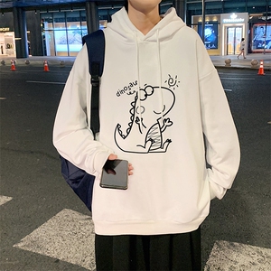 WY2172-P35 加绒款-P40 纯棉连帽卫衣男大码运动帽衫宽松薄外套男图片
