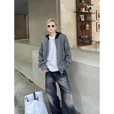 带帽开衫拉链毛衣男士冬季cleanfit连帽针织毛线外套MY980-P65，男装针织衫/毛衣，星座1001-1