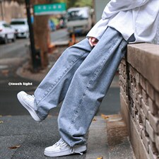 主推！港风休闲老爹宽松直筒男女牛仔裤X715NZ013P45控68，男装牛仔裤，星座715