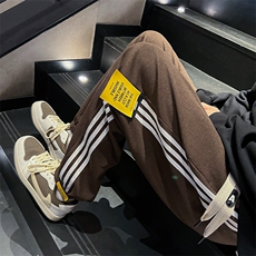 K015P45内景楼梯2024秋季新款华夫格卫裤百搭运动束脚休闲裤，男装休闲裤，电商A026-1