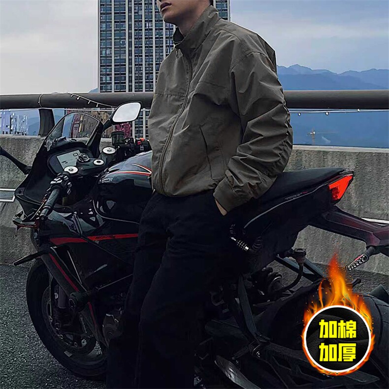 现货秋冬季美拉德立领飞行立领夹克boxy廓形棉衣高街加厚加棉外套，男装夹克，电商A486