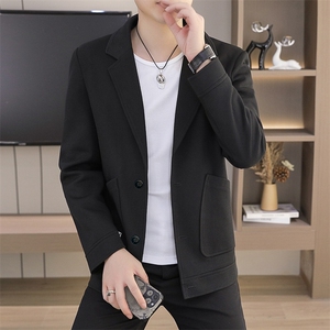 2024秋季新款男士西装领休闲百搭夹克外套西服上衣男9919P85图片