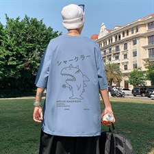 DX17092-P20纯棉短袖t恤男大码半袖打底衫宽松体恤衫港风,男装T恤,电商A040
