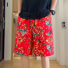 oversize沙滩短裤男夏休闲五分裤宽松大码东北花裤衩子insDK209，男装牛仔裤，星座115A(原星座507）
