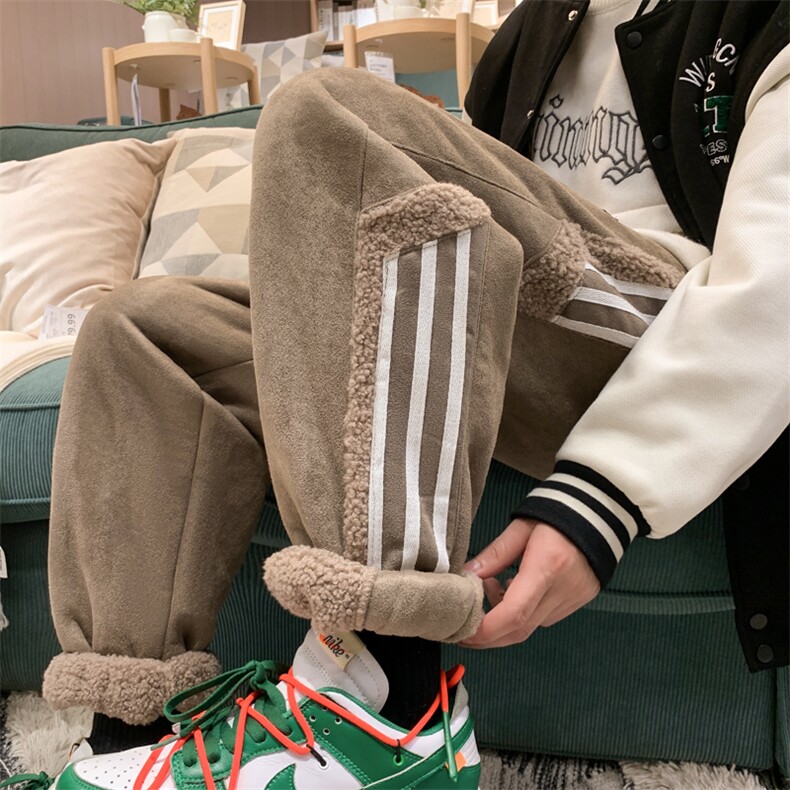2023羊羔毛加绒加厚宽松休闲裤C111-P85-控118,男装卫衣,星座816A（原B366）