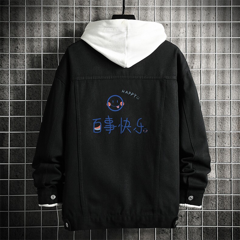 牛仔夹克男大码牛仔外套男茄克 NJ77183-P60 加绒款-P75图片