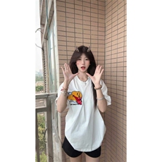 现货！！~BK913HH-特P36心情小狗刺绣魔术贴短袖T恤男女，男装T恤，星座1007（原301D）