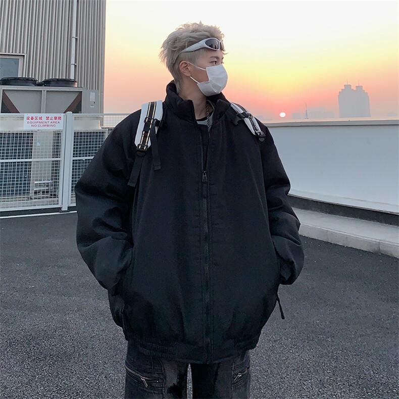 现货立领棉衣男士美式复古加厚外套潮牌工装棉服M0212-P85,男装棉衣,星座308B-2