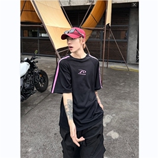 美式高街T恤短袖男士韩版潮流帅气百搭2024夏季ins体恤ST407-P33，男装T恤，星座412-3