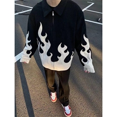 DG66-P70秋冬火焰灯芯绒高街夹克外套男女潮百搭-网图现货，男装夹克，星座603-2