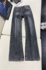 B221美式ins高街暗黑宽松微喇竹节纹牛仔裤LK25585-特P50控78，男装牛仔裤，电商B221