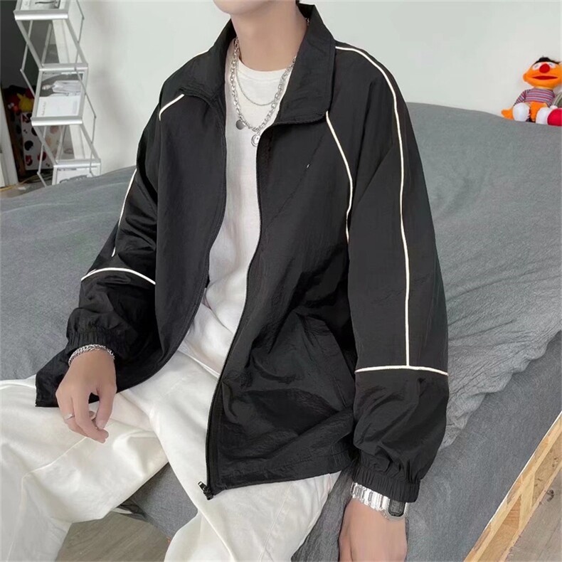 韩版潮流百搭休闲夹克夏季薄款防晒衣男港风设计感外套W3207-P35,男装夹克,星座512-2