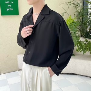 衬衫男生新款日系纯色长袖衬衣高级感潮流痞帅夏季外套CS0210-P38图片