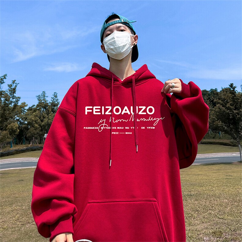抖音得物供货可提供视频春装重磅美式宽松连帽卫衣DL2455,男装卫衣,电商A486-1