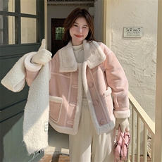 现货--新款冬季皮毛一体外套-203-8802-P195-K288，女装羊羔毛/颗粒绒，浙宝203