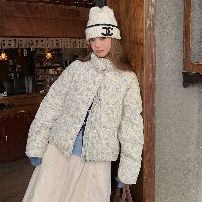 有货【新款】24冬季碎花韩版羽绒服667-P240-K328,女装短外套,2C317