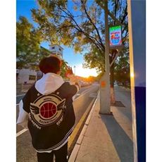 网图美式刺绣徽章贴标棒球服痞帅运动夹克外套A025-JY1276-P68，男装夹克，电商A025