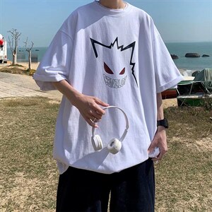 男纯棉圆领T恤印花宽松短袖T173P28图片