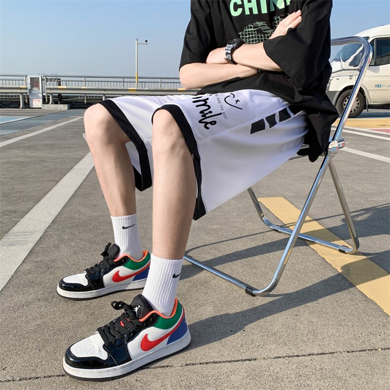 ！2023夏季男士笑脸短裤宽松冰丝运动五分裤DK609P30,男装休闲裤,电商B220