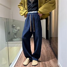 美式复古高级感磨毛加厚格子加绒裤男情侣保暖休闲裤厚K6600-P45，男装棉衣，电商A006