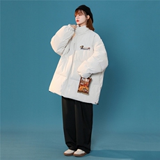 中性22冬季新款时尚潮流印花立领保暖棉衣MY7023P85控118，男装棉衣，A247A