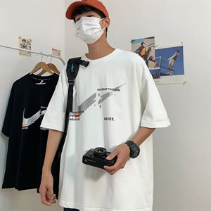 2023夏季新款港风宽松大码圆领潮流印花半袖T恤T09-P28，男装T恤，星座914-3