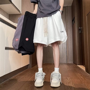 夏款男短款字母印花长系带休闲五分短裤D36 P35图片