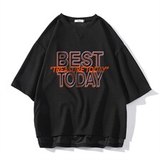 Q11181-P30春夏季七分袖t恤男大码五分袖男短袖中袖，男装T恤，电商A040