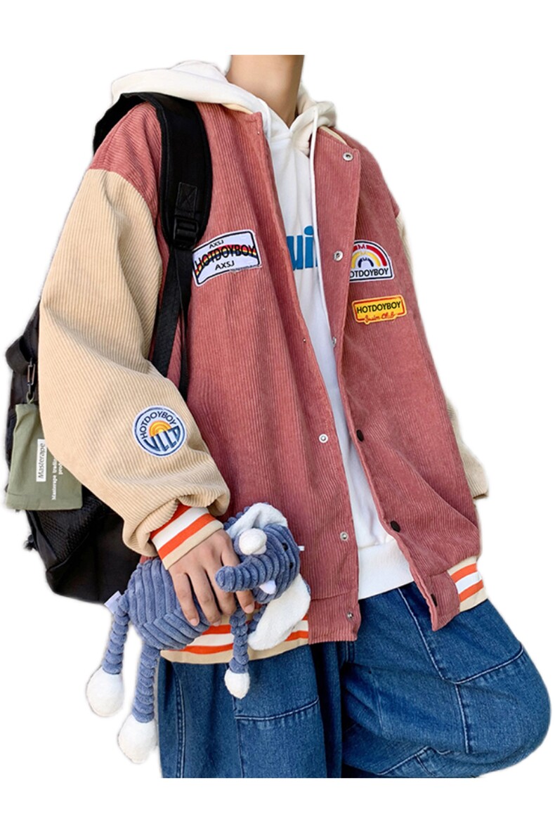 910A-Y32秋装新款灯芯绒夹克男韩版休闲情侣棒球服,男装夹克,星座910A