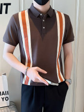 店主风社会小伙男士拼接型男翻领POLO衫男上衣301A-1/PL120/P58，男装Polo衫，星座301A-1
