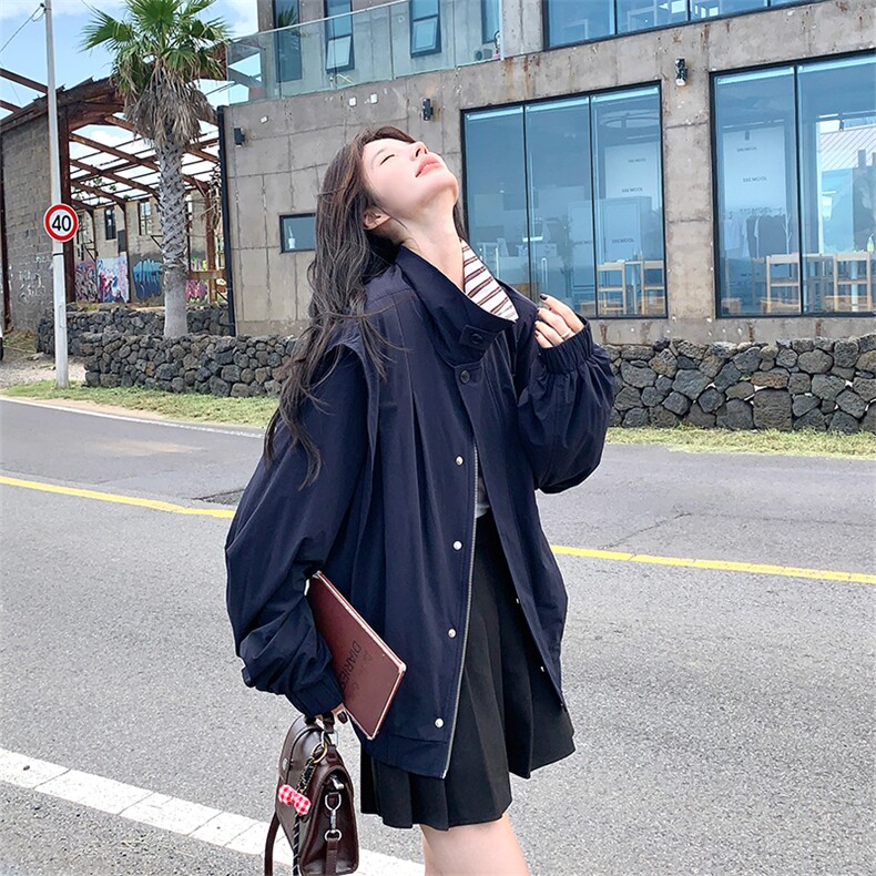 韩系短外套女百搭通勤2025秋季新款爆款小个子宽松休闲小香风夹克,女装短外套,2C025