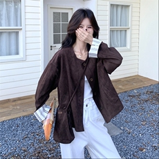 麂皮绒外套带包2D014-9086-P165-K238，女装短外套，2D014