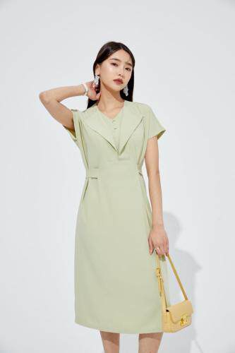 双领设计连衣裙，女装连衣裙，M&VC